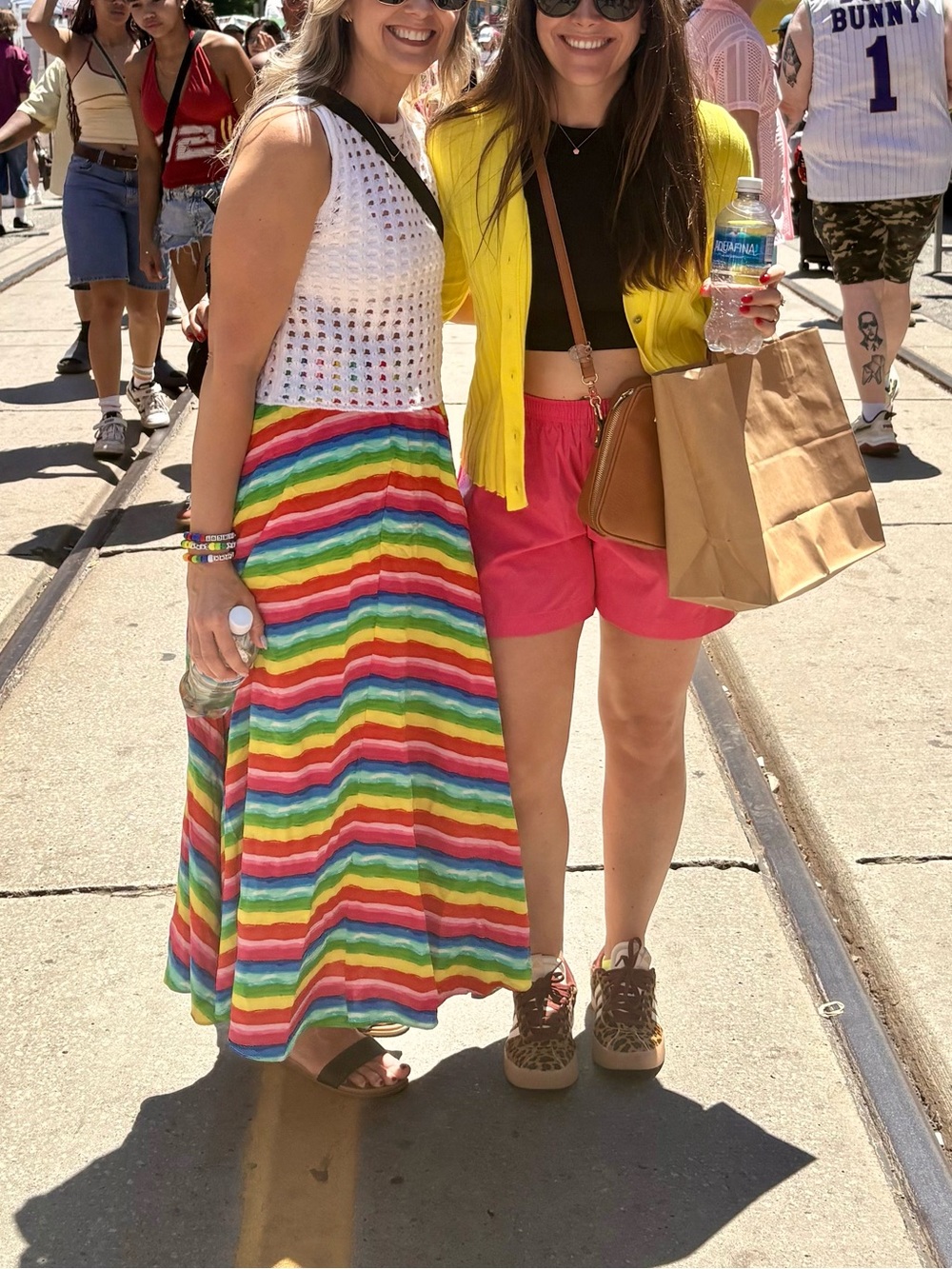 Rainbow Striped Midi Skirt Pride - Picture 5 of 5